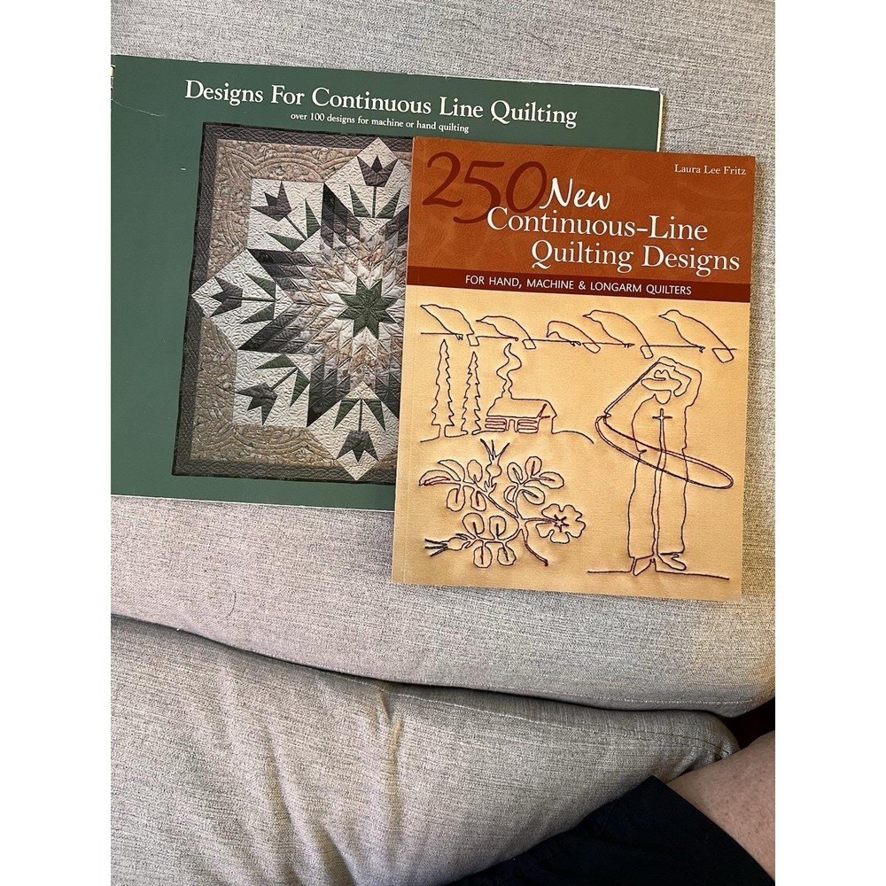Continuous Line Quilting Book Lot Longarm Machine Hand Quilt Design Patterns EUC